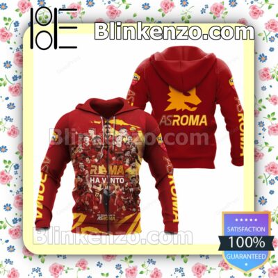 Roma Ha Vinto All Roads Lead To As Roma Hooded Jacket, Tee b