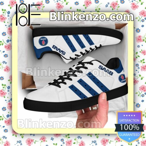 Saab Logo Brand Adidas Low Top Shoes a