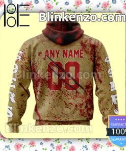 Us Store San Francisco 49ers Blood Jersey NFL Custom Halloween 2022 Shirts