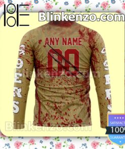 US Shop San Francisco 49ers Blood Jersey NFL Custom Halloween 2022 Shirts
