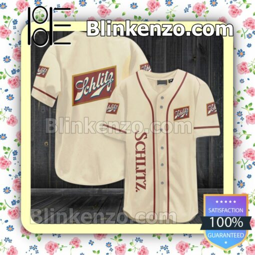 Schlitz Beer Custom Baseball Jersey for Men Women