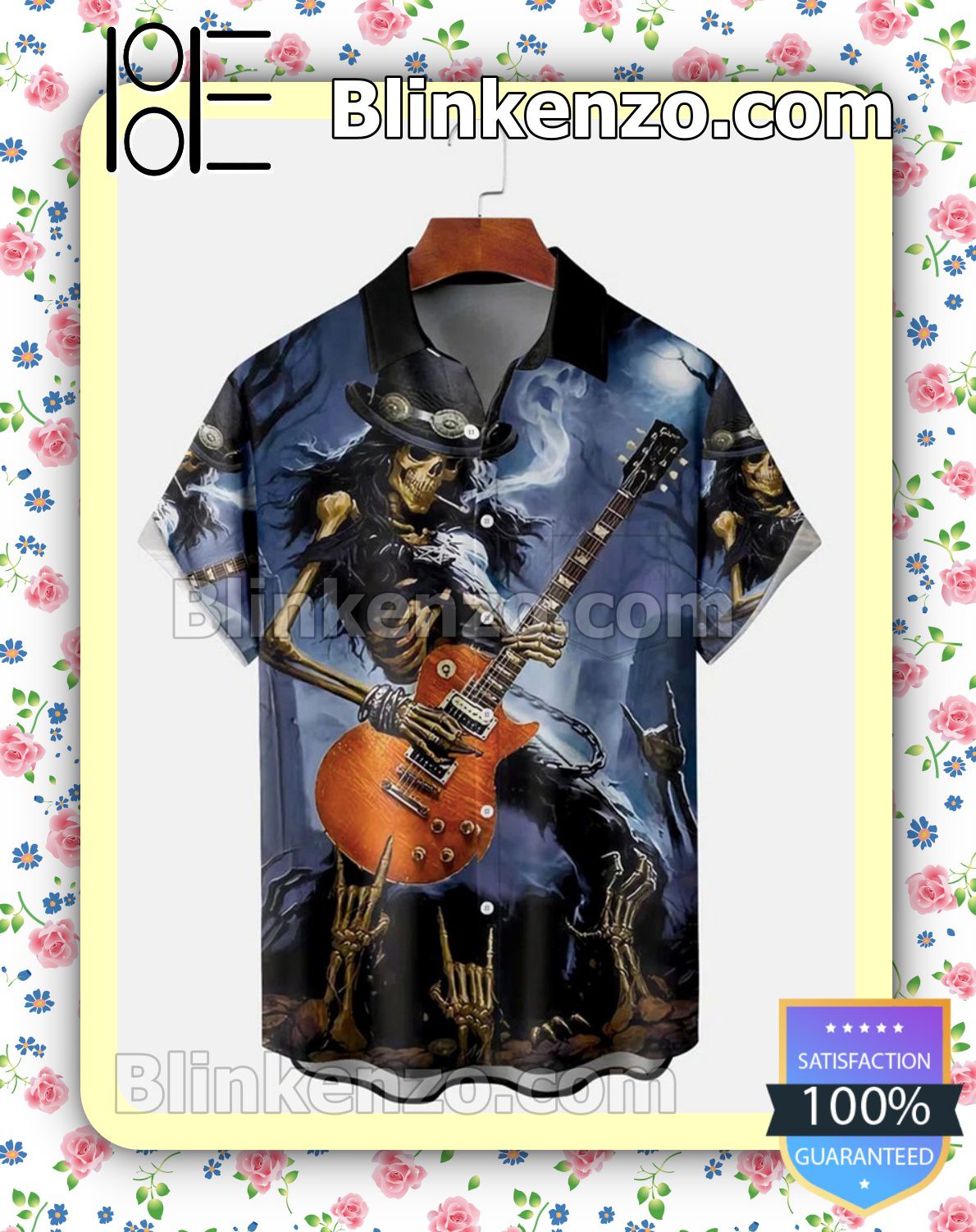 US Shop Skeleton Rock N Roll Art Halloween 2022 Idea Shirt