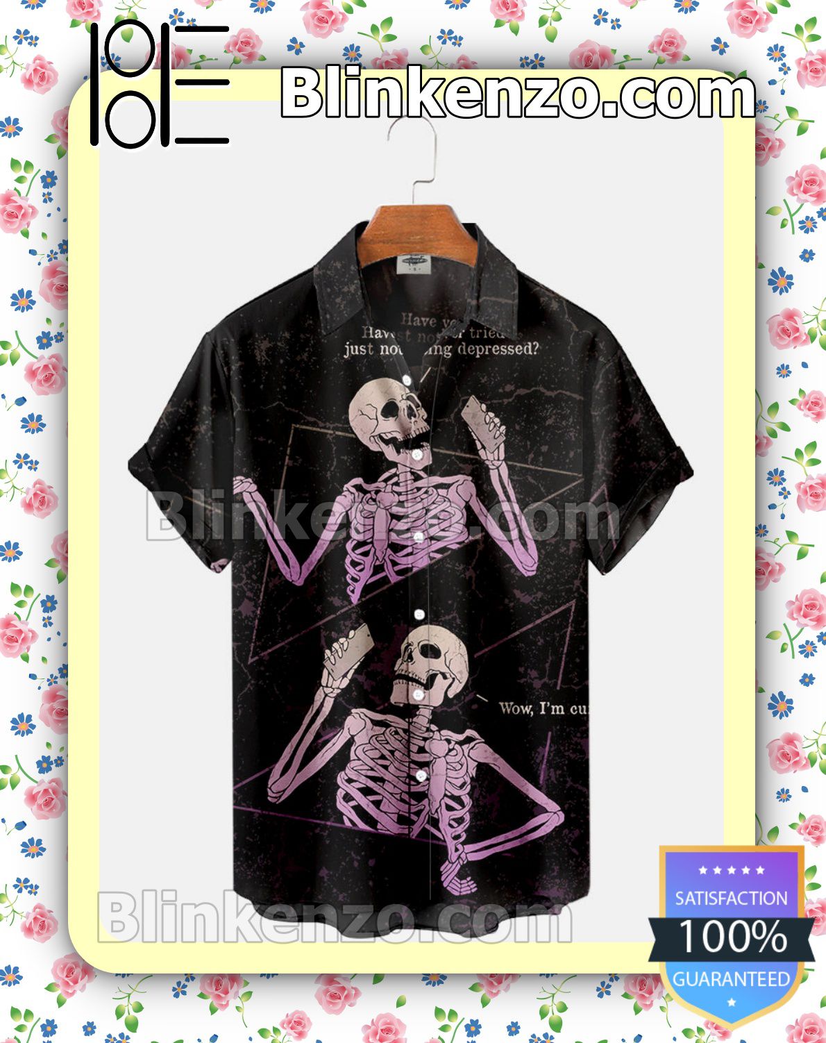 Handmade Skellington's Phone Conversation Halloween 2022 Idea Shirt