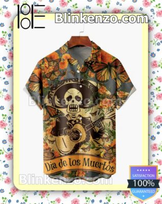 Skull Play Guitar Dia De Los Muertos Halloween 2022 Idea Shirt