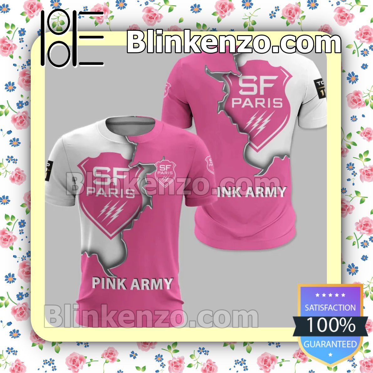 Clothing Stade Francais Pink Army Men T-shirt, Hooded Sweatshirt