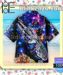 Star Wars Psychedelic Collage Poster Men Short Sleeve Shirts a