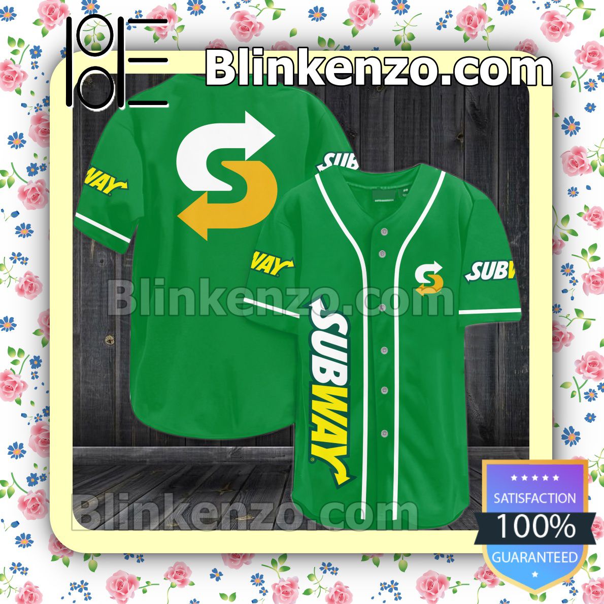 Subway Custom Baseball Jersey for Men Women - Blinkenzo