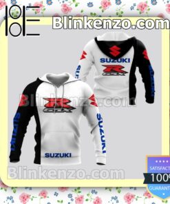 Suzuki Racing Black And White Hooded Jacket, Tee c