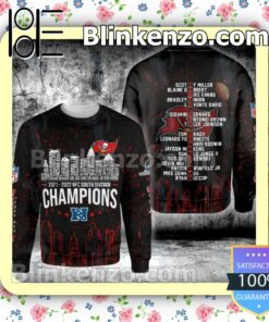 Tampa Bay Buccaneers 2021-2022 Nfc South Division Champions City Printed Hooded Jacket, Tee a