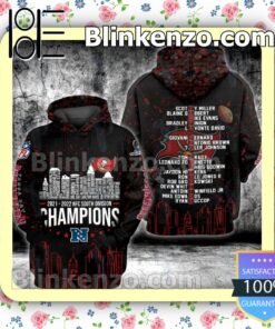 Tampa Bay Buccaneers 2021-2022 Nfc South Division Champions City Printed Hooded Jacket, Tee c