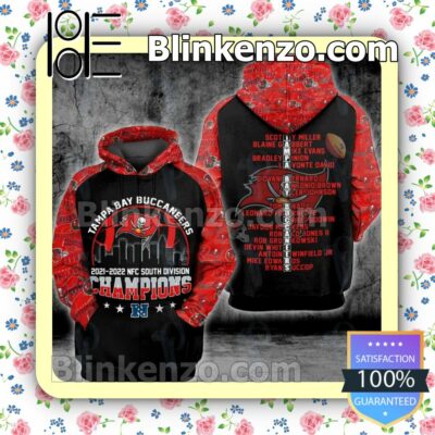 Tampa Bay Buccaneers 2021-2022 Nfc South Division Champions Hooded Jacket, Tee b