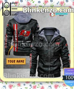 Tampa Bay Buccaneers Custom Logo Print Motorcycle Leather Jacket