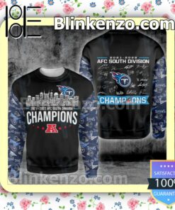 Tennessee Titans 2021- 2022 Afc South Division Champions City Printed Hooded Jacket, Tee a