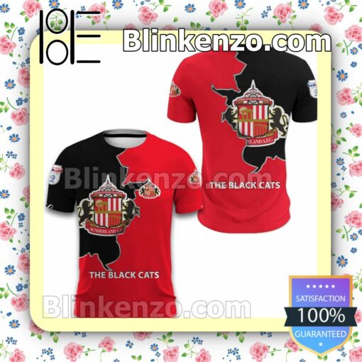The Black Cats Sunderland AFC Black Red Men T-shirt, Hooded Sweatshirt