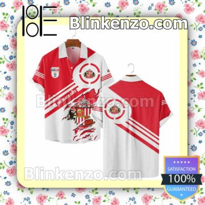 The Black Cats Sunderland AFC White Red Men T-shirt, Hooded Sweatshirt b