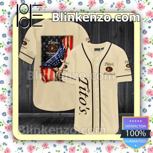 Tito's Handmade US Flag Custom Baseball Jersey for Men Women