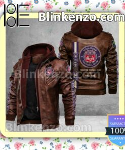 Toulouse Football Club Logo Print Motorcycle Leather Jacket a