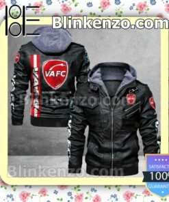 Valenciennes Football Club Logo Print Motorcycle Leather Jacket