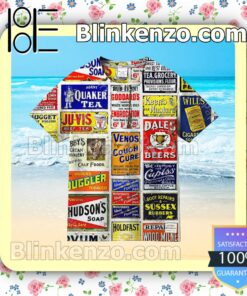 Vintage Advertising Miniature Signs Men Short Sleeve Shirts a