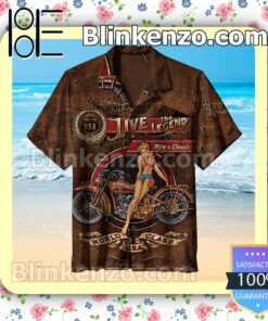 Vintage Motorcycle Men Short Sleeve Shirts