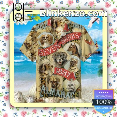 Vintage - Seven Barks Almanac 1887 Men Short Sleeve Shirts