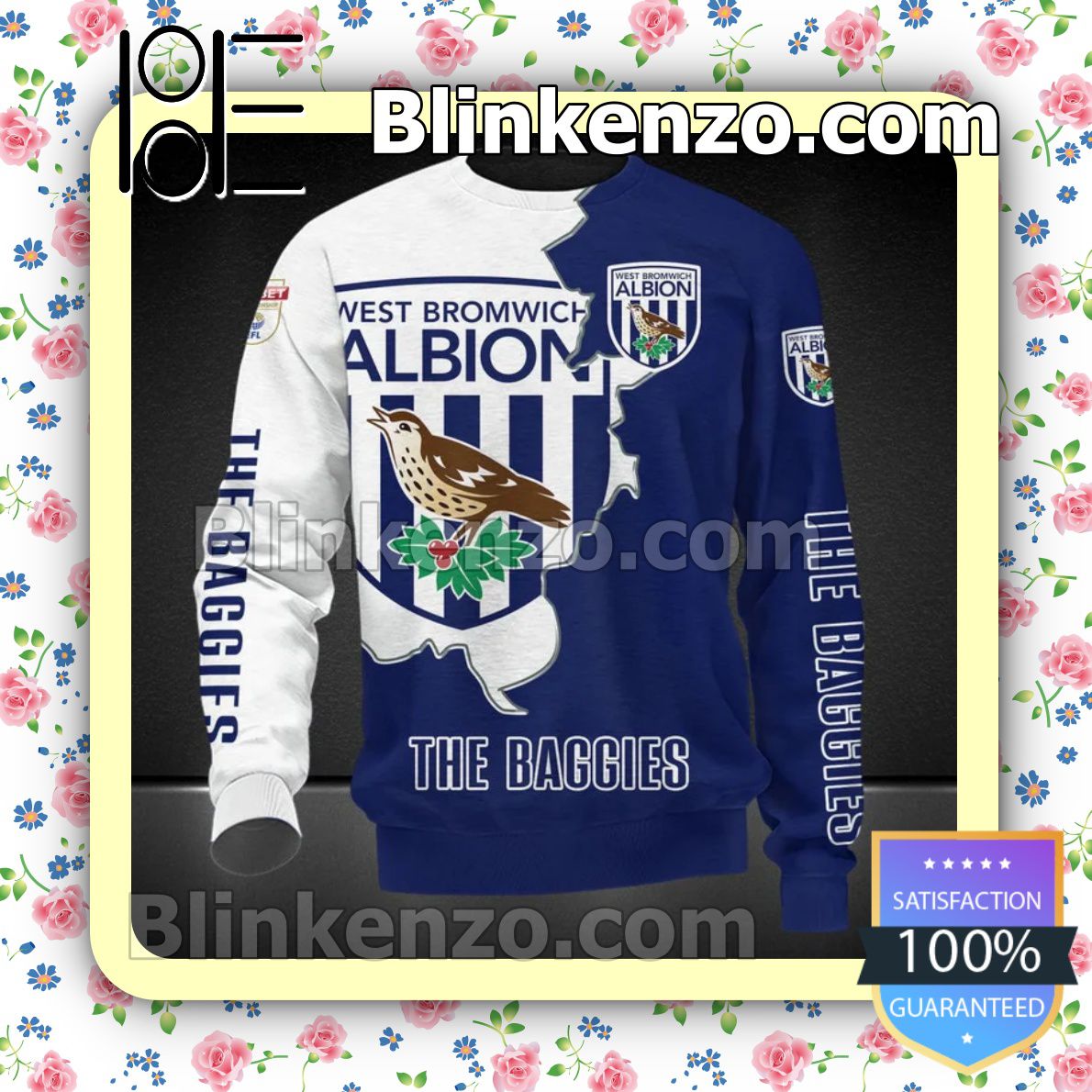 Top West Bromwich Albion FC The Baggies Men T-shirt, Hooded Sweatshirt