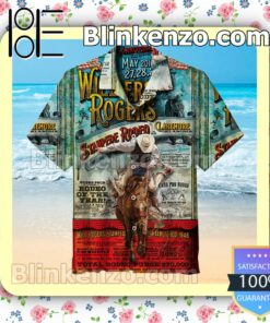 Will Rogers Stampede Rodeo Men Short Sleeve Shirts