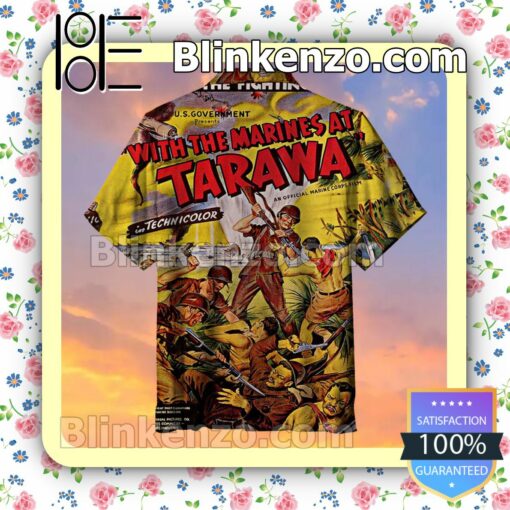 With The Marines At Tarawa Men Short Sleeve Shirts a