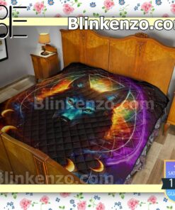 Wolf Dream Catcher Moon Galaxy Blanket for Bedding Sofa and Travel
