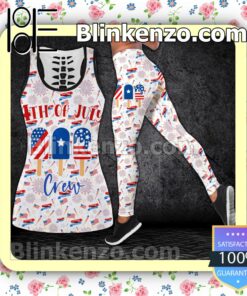 4th Of July Crew All American Dude Women Tank Top Pant Set