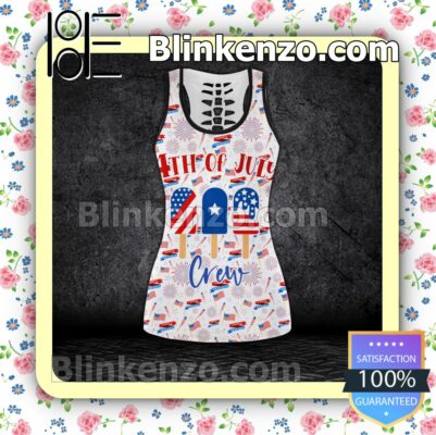 4th Of July Crew All American Dude Women Tank Top Pant Set c