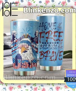4th Of July Usa Home Of The Free Because Of The Brave Travel Mug