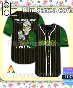 Achmed Take My Dixie Beer I Kill You You Laugh I Laugh Short Sleeve Plain Button Down Baseball Jersey Team