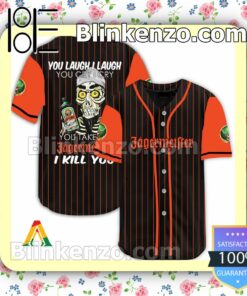 Achmed Take My Jagermeister I Kill You You Laugh I Laugh Short Sleeve Plain Button Down Baseball Jersey Team