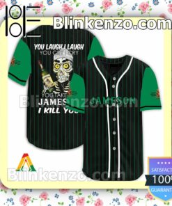 Achmed Take My Jameson Whiskey I Kill You You Laugh I Laugh Short Sleeve Plain Button Down Baseball Jersey Team