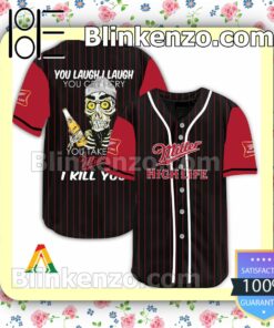 Achmed Take My Miller High Life I Kill You You Laugh I Laugh Short Sleeve Plain Button Down Baseball Jersey Team