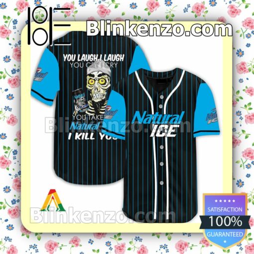 Achmed Take My Natural Ice I Kill You You Laugh I Laugh Short Sleeve Plain Button Down Baseball Jersey Team