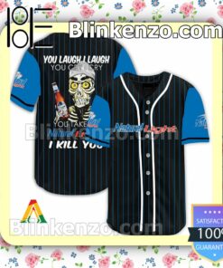Achmed Take My Natural Light I Kill You You Laugh I Laugh Short Sleeve Plain Button Down Baseball Jersey Team