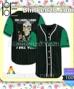 Achmed Take My New Belgium I Kill You You Laugh I Laugh Short Sleeve Plain Button Down Baseball Jersey Team