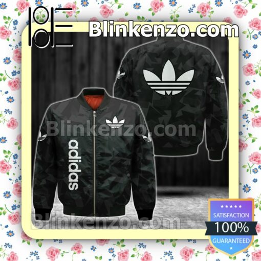 Adidas Geometric Black Military Jacket Sportwear