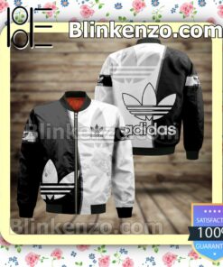 Adidas Luxury Half White Half Black Military Jacket Sportwear