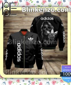 Adidas Skull Holding Logo Black Military Jacket Sportwear