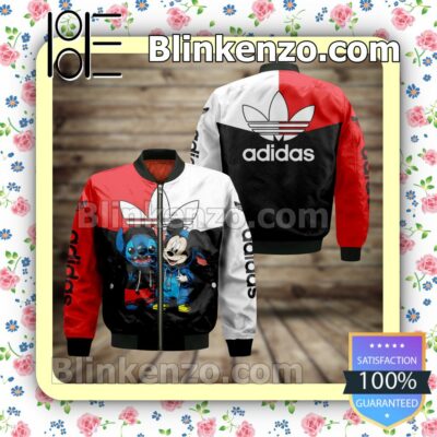 Adidas With Stitch And Mickey Mouse Military Jacket Sportwear