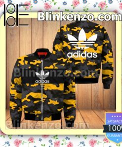 Adidas Yellow Camouflage Military Jacket Sportwear