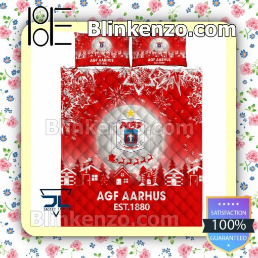 Agf Aarhus Est 1880 Christmas Duvet Cover a