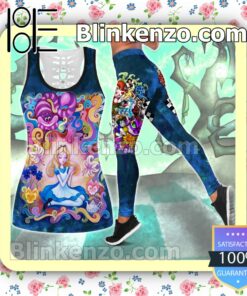 Alice In Wonderland Psychedelic Women Tank Top Pant Set