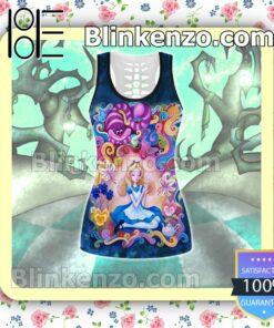 Alice In Wonderland Psychedelic Women Tank Top Pant Set c