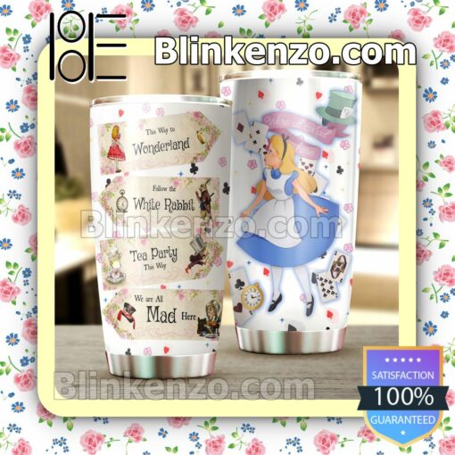 Alice This Way To Wonderland Travel Mug