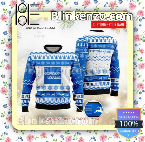 American Express Brand Print Christmas Sweater