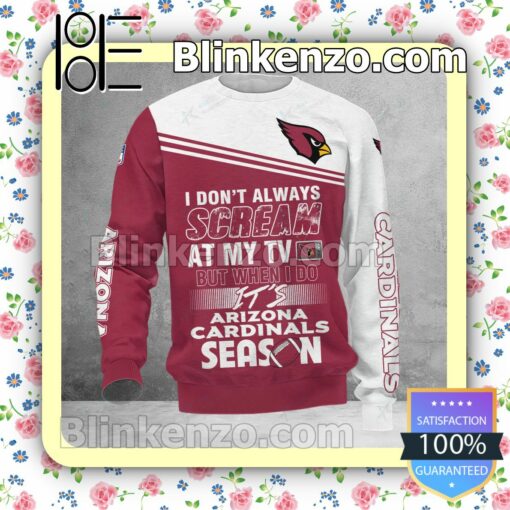 Present Arizona Cardinals I Don't Always Scream At My TV But When I Do NFL Polo Shirt